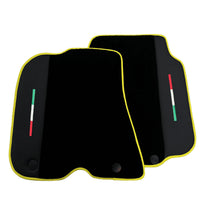 Black Floor Mats for Ferrari F12 Berlinetta (2012-2022) with Leather - AutoWin