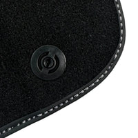 Black Floor Mats for Ferrari F12 Berlinetta (2012-2022) with Red Alcantara Leather - AutoWin