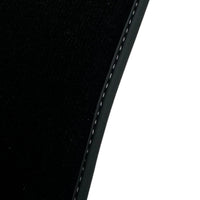 Black Floor Mats for Ferrari F12 Berlinetta (2012-2022) with Red Alcantara Leather - AutoWin