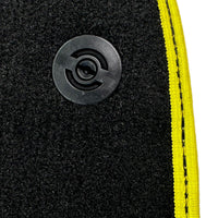 Black Floor Mats for Ferrari F12 TRS (2014) with Carbon Leather - AutoWin