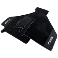 Black Floor Mats For Ferrari F355 1994-1999 With Alcantara Leather - AutoWin