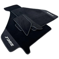 Black Floor Mats For Ferrari F355 1994-1999 With Alcantara Leather - AutoWin