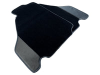Black Floor Mats For Ferrari F430 2004-2009 With Carbon Fiber Leather - AutoWin