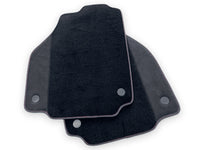 Black Floor Mats For Ferrari F8 Tributo 2019-2022 With Alcantara Leather