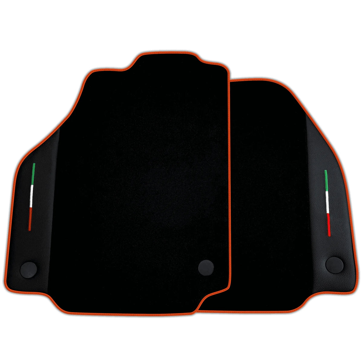 Black Floor Mats for Ferrari F8 Tributo (2019-2023) with Leather | Various Trim Colors