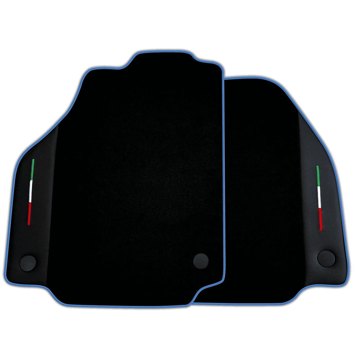 Black Floor Mats for Ferrari F8 Tributo (2019-2023) with Leather | Various Trim Colors