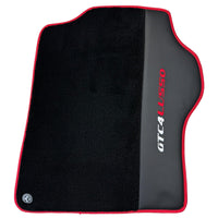 Black Floor Mats for Ferrari GTC4 Lusso with Leather and Red Trim | Right Hand Drive - AutoWin
