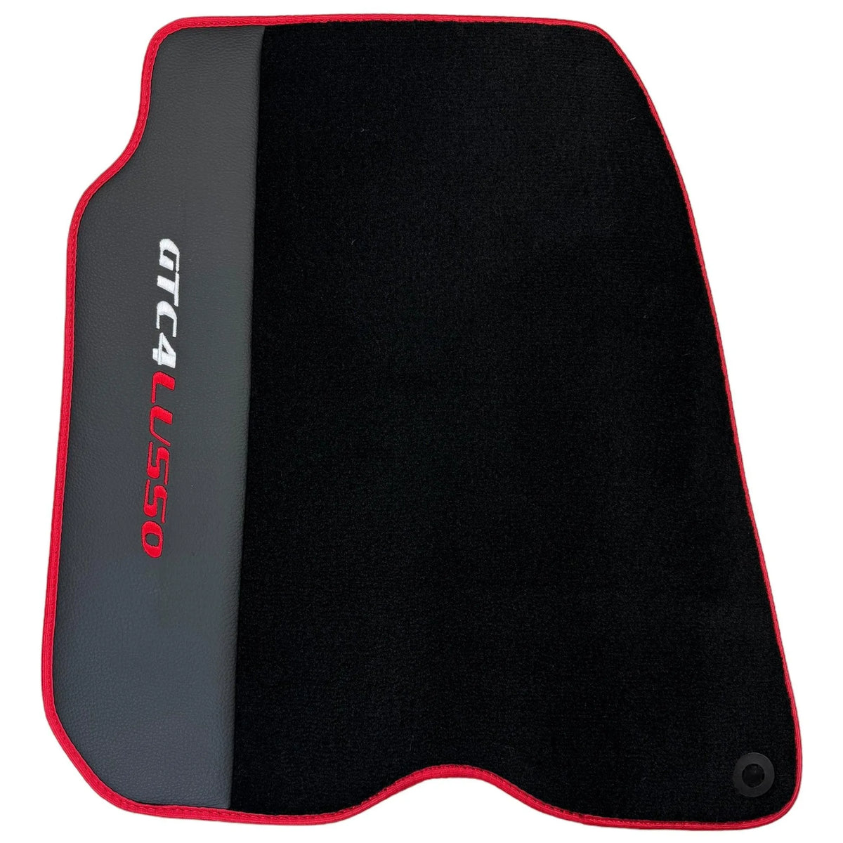 Black Floor Mats for Ferrari GTC4 Lusso with Leather and Red Trim | Right Hand Drive - AutoWin