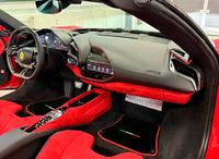 Black Floor Mats for Ferrari Portofino (2018-2023) Italian Edition with Red Trim