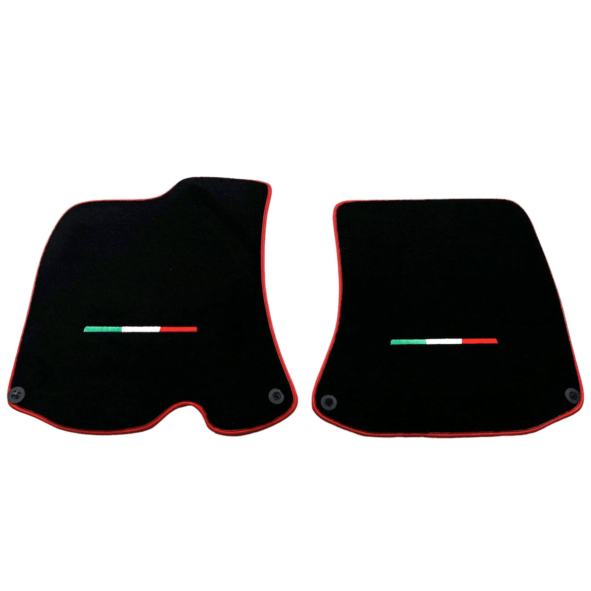 Black Floor Mats for Ferrari Portofino (2018-2023) Italian Edition with Red Trim
