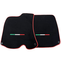 Black Floor Mats for Ferrari Portofino (2018-2023) Italian Edition with Red Trim