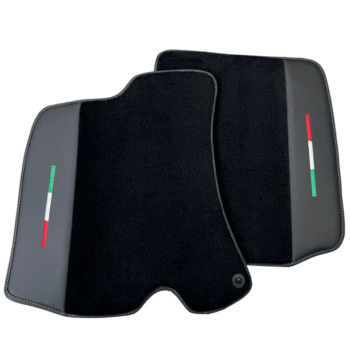 Black Floor Mats for Ferrari Portofino (2018-2023) with Leather - AutoWin