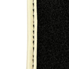 Black Floor Mats For Ferrari Portofino (2018-2023) With Leather and Beige Trim - AutoWin
