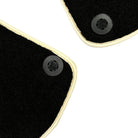 Black Floor Mats For Ferrari Portofino (2018-2023) With Leather and Beige Trim - AutoWin