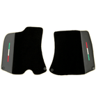 Black Floor Mats For Ferrari Roma (2021-2024) with Leather and Beige Trim - AutoWin