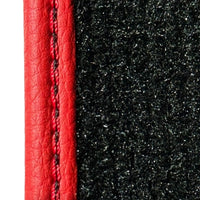 Black Floor Mats for Ferrari Purosangue with Leather and Red Trim | Italian Edition - AutoWin