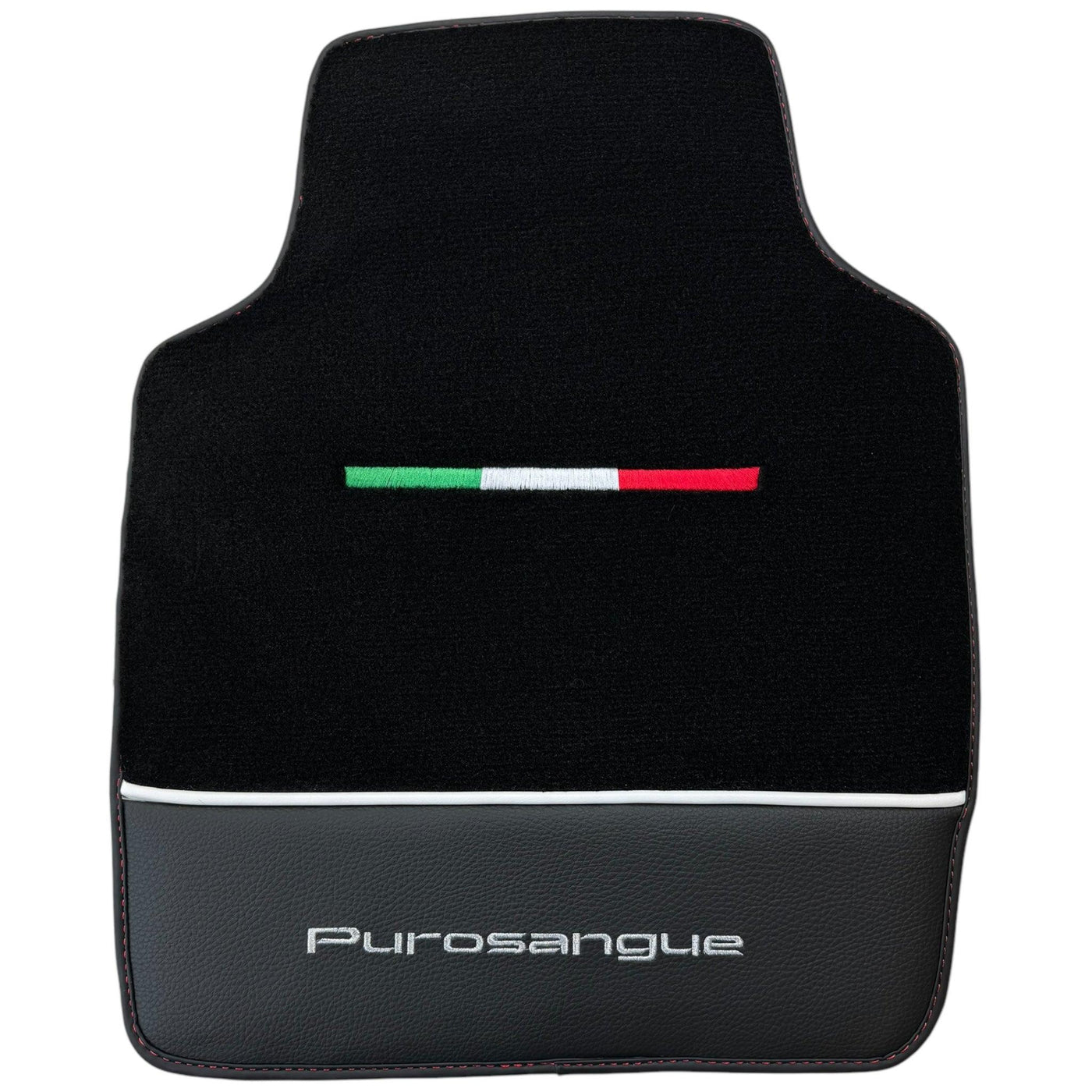 Black Floor Mats for Ferrari Purosangue with Leather - AutoWin