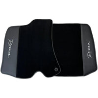 Black Floor Mats for Ferrari Roma (2021-2024) with Leather - AutoWin