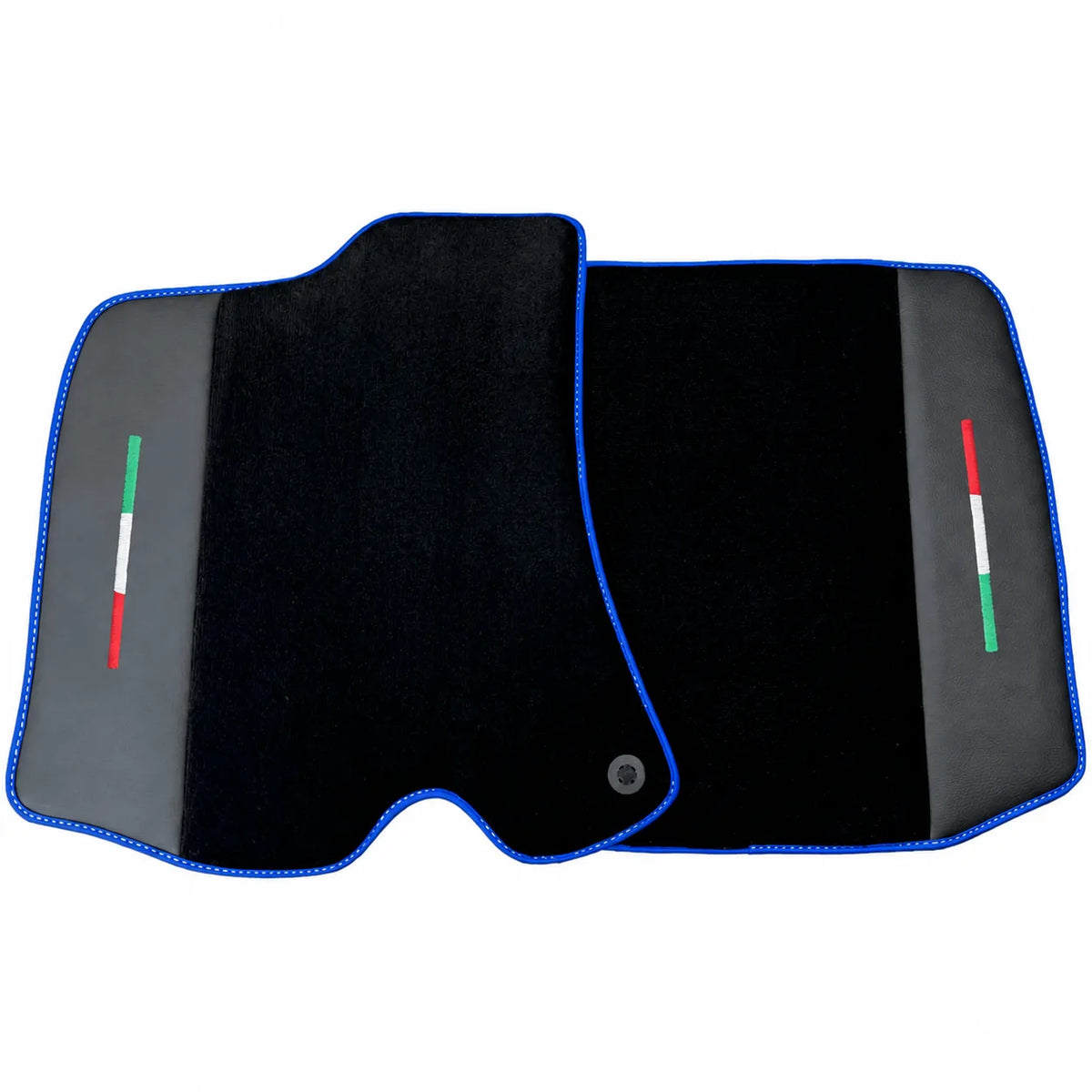 Black Floor Mats for Ferrari Roma (2021-2027) with Leather