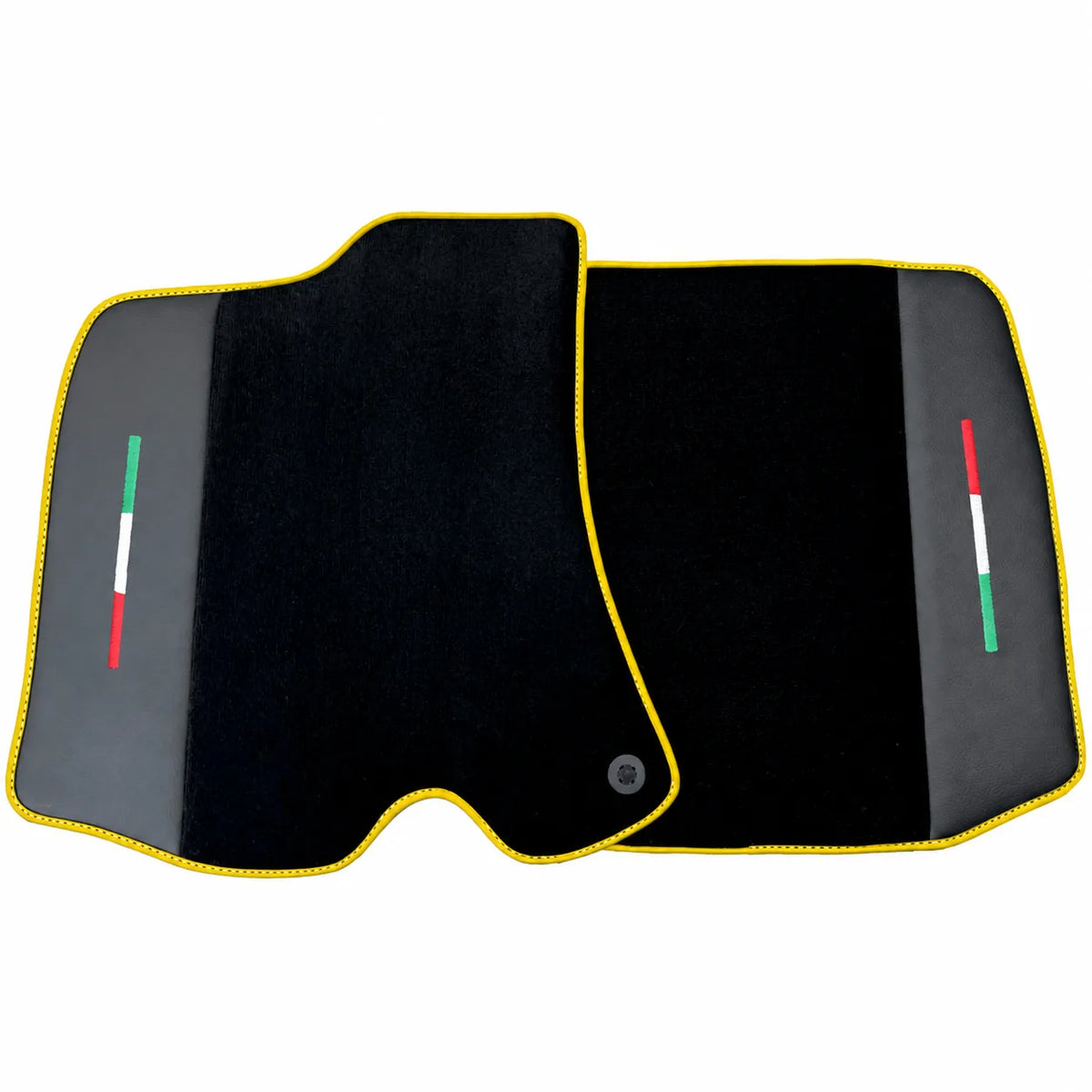 Black Floor Mats for Ferrari Roma (2021-2027) with Leather