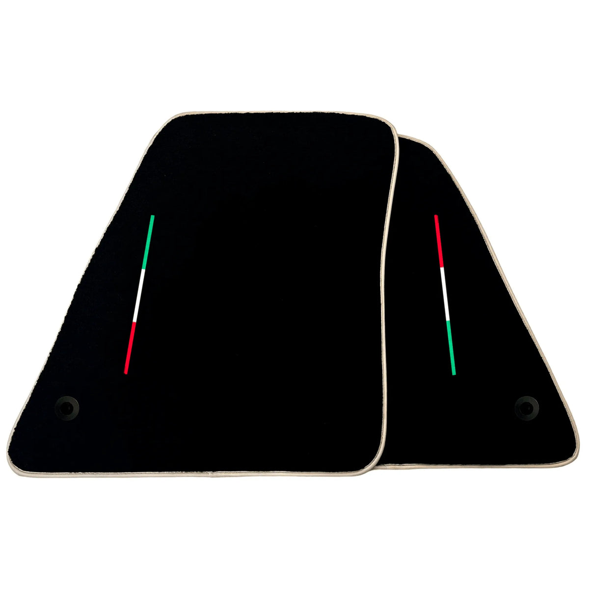 Black Floor Mats for Ferrari SF90 Stradale (2019-2024) with Beige Trim - AutoWin