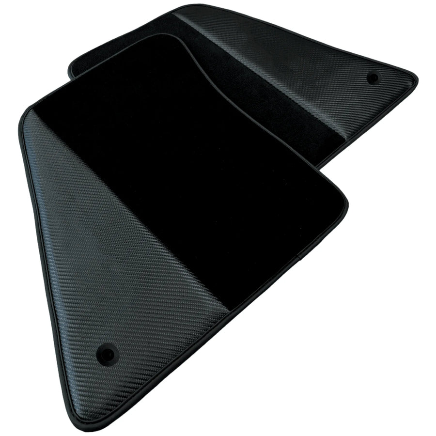 Black Floor Mats for Ferrari SF90 Stradale (2019-2024) with Carbon Fiber