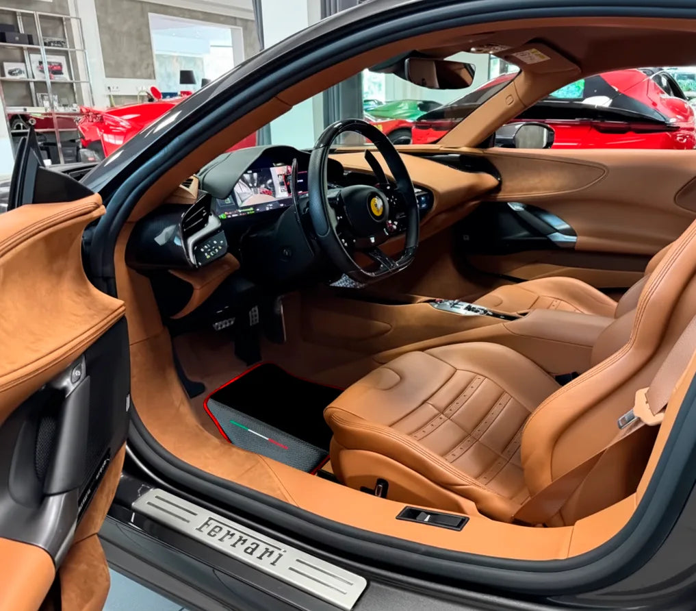 Interior look of floor mats for Ferrari SF90 Stradale (2019-2024)