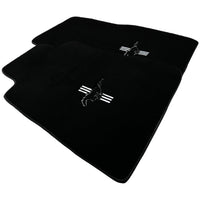 Black Floor Mats For Ford Mustang V (2004-2010) With Pony - AutoWin
