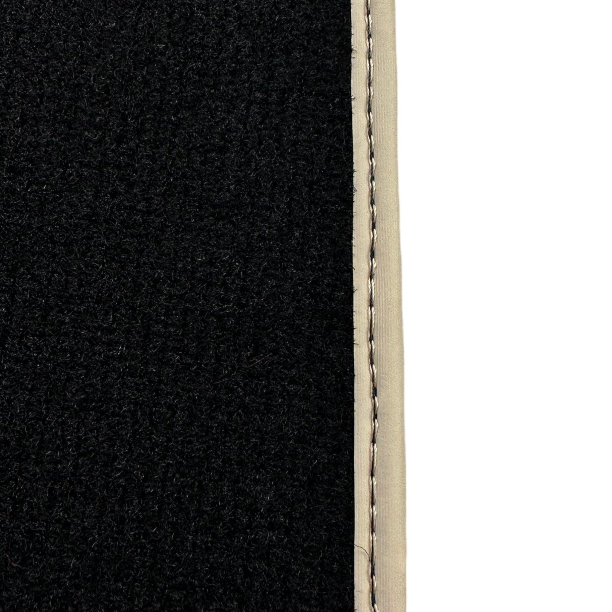 Black Floor Mats For Kia Sportage (1994-2002) with Beige Trim - AutoWin