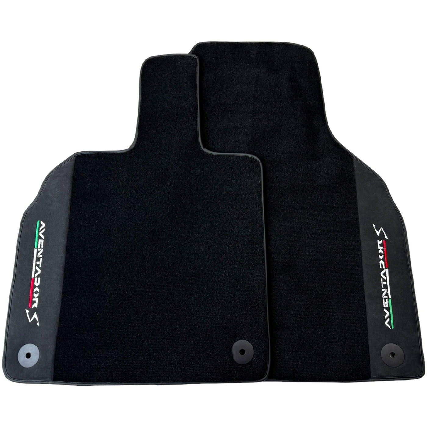 Black Floor Mats for Lamborghini Aventador S with Alcantara Leather - AutoWin