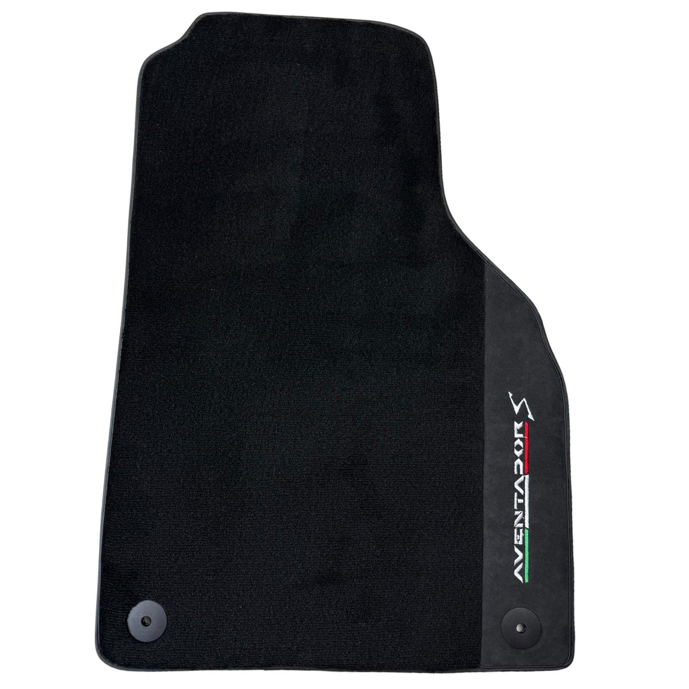 Black Floor Mats for Lamborghini Aventador S with Alcantara Leather - AutoWin