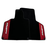 Black Floor Mats for Lamborghini Gallardo With Red Leather - AutoWin