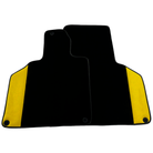 Custom Black Floor Mats for Lamborghini Gallardo with Yellow Alcantara Leather