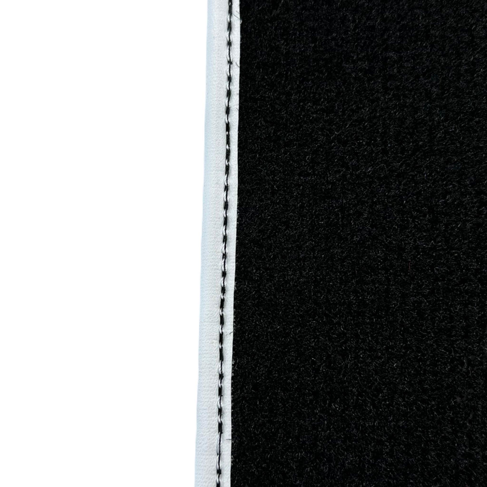 Custom Black Floor Mats for Lamborghini Huracan STO - White Trim