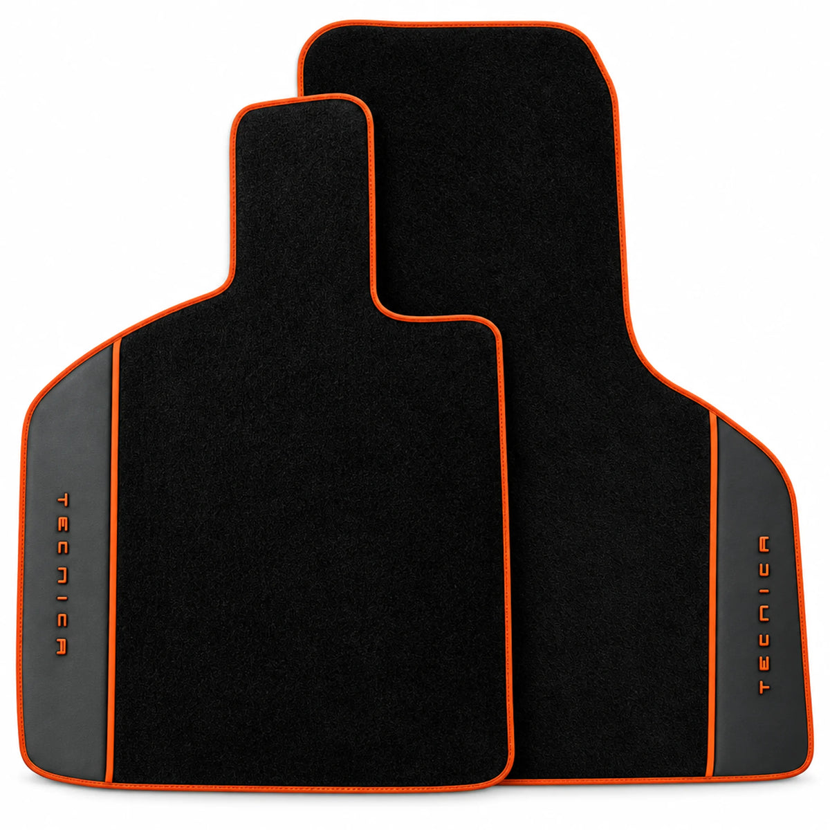 Black Floor Mats for Lamborghini Huracan Tecnica | Alcantara Leather Borders