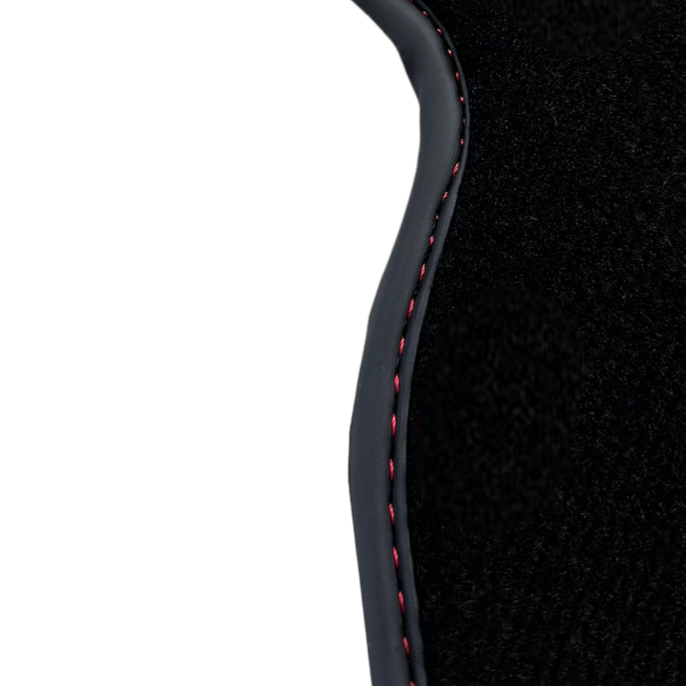 Black Floor Mats for Lamborghini Huracan With Red (Rosso Mysia) Leather - AutoWin