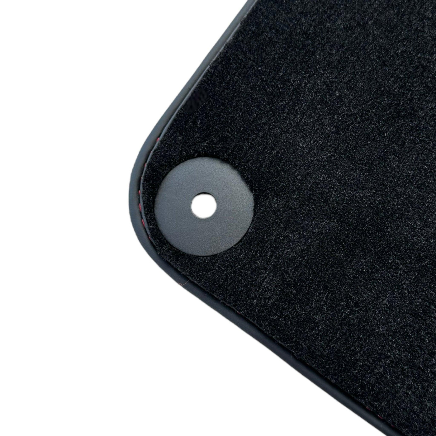 Black Floor Mats for Lamborghini Huracan With Red (Rosso Mysia) Leather - AutoWin