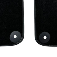 Black Floor Mats for Lamborghini Huracan with Yellow Alcantara Leather - AutoWin