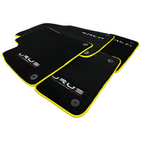 Black Floor Mats For Lamborghini Urus Tailored With Yellow Trim - AutoWin