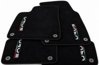 Black Floor Mats For Lamborghini Urus Tailored With Yellow Trim Black trim