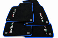 Black Floor Mats For Lamborghini Urus Tailored With Yellow Trim Blue trim