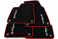 Black Floor Mats For Lamborghini Urus Tailored With Yellow Trim Red trim