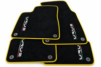 Black Floor Mats For Lamborghini Urus Tailored With Yellow Trim Yellow trim