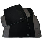 Black Floor Mats for Lamborghini Urus with Dark Brown Leather | ER56 Design - AutoWin