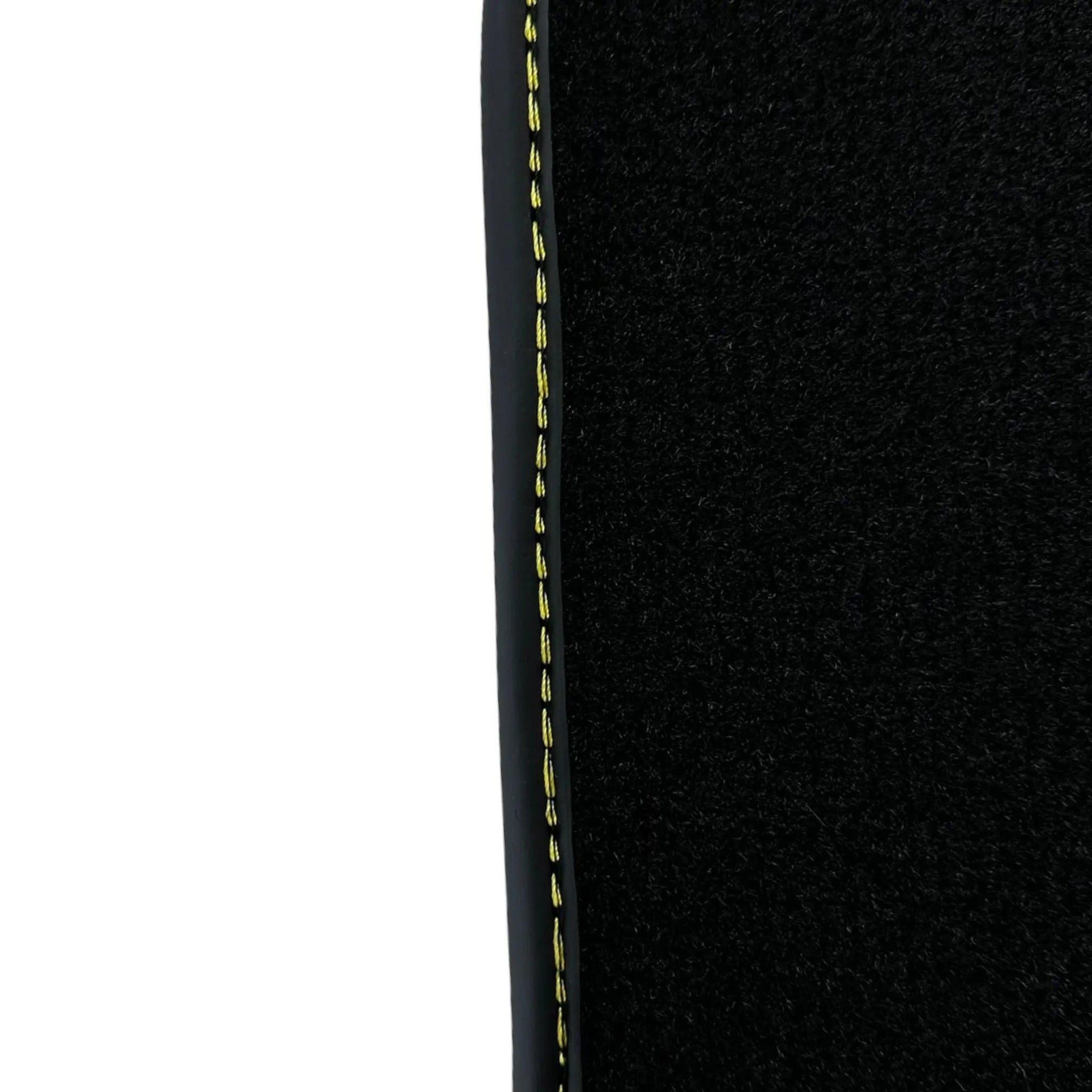 Black Floor Mats For Lamborghini Urus With Yellow Alcantara Leather - AutoWin