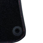 Black Floor Mats For McLaren 720S (2017-2021) With Red Leather - AutoWin