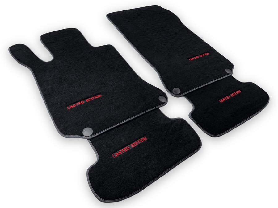 Black Floor Mats For Mercedes Benz C-Class A205 Convertible Facelift (2018-2023) | Limited Edition - AutoWin