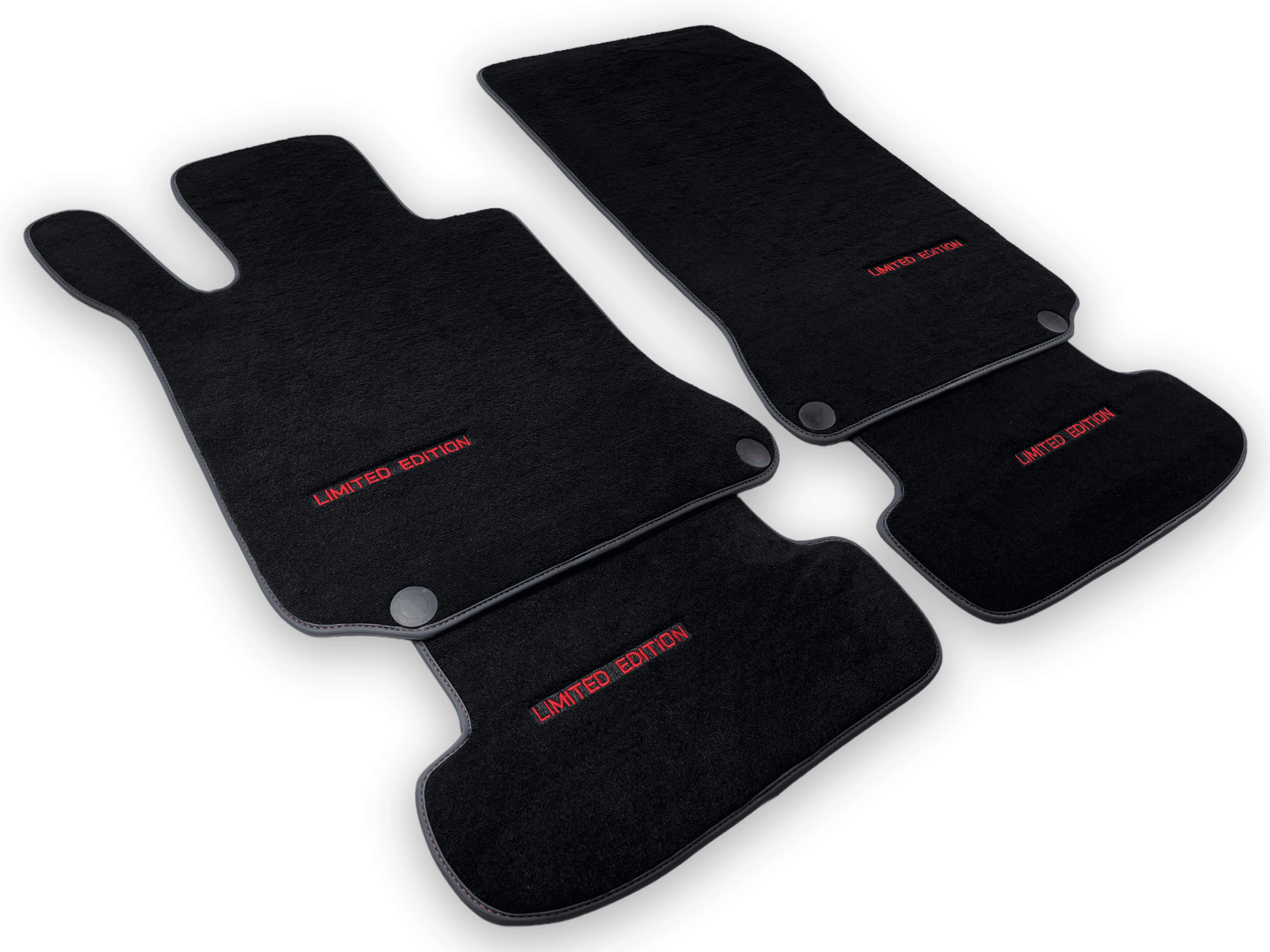 Black Floor Mats For Mercedes Benz C-Class C205 Coupe Facelift (2018-2023) | Limited Edition - AutoWin
