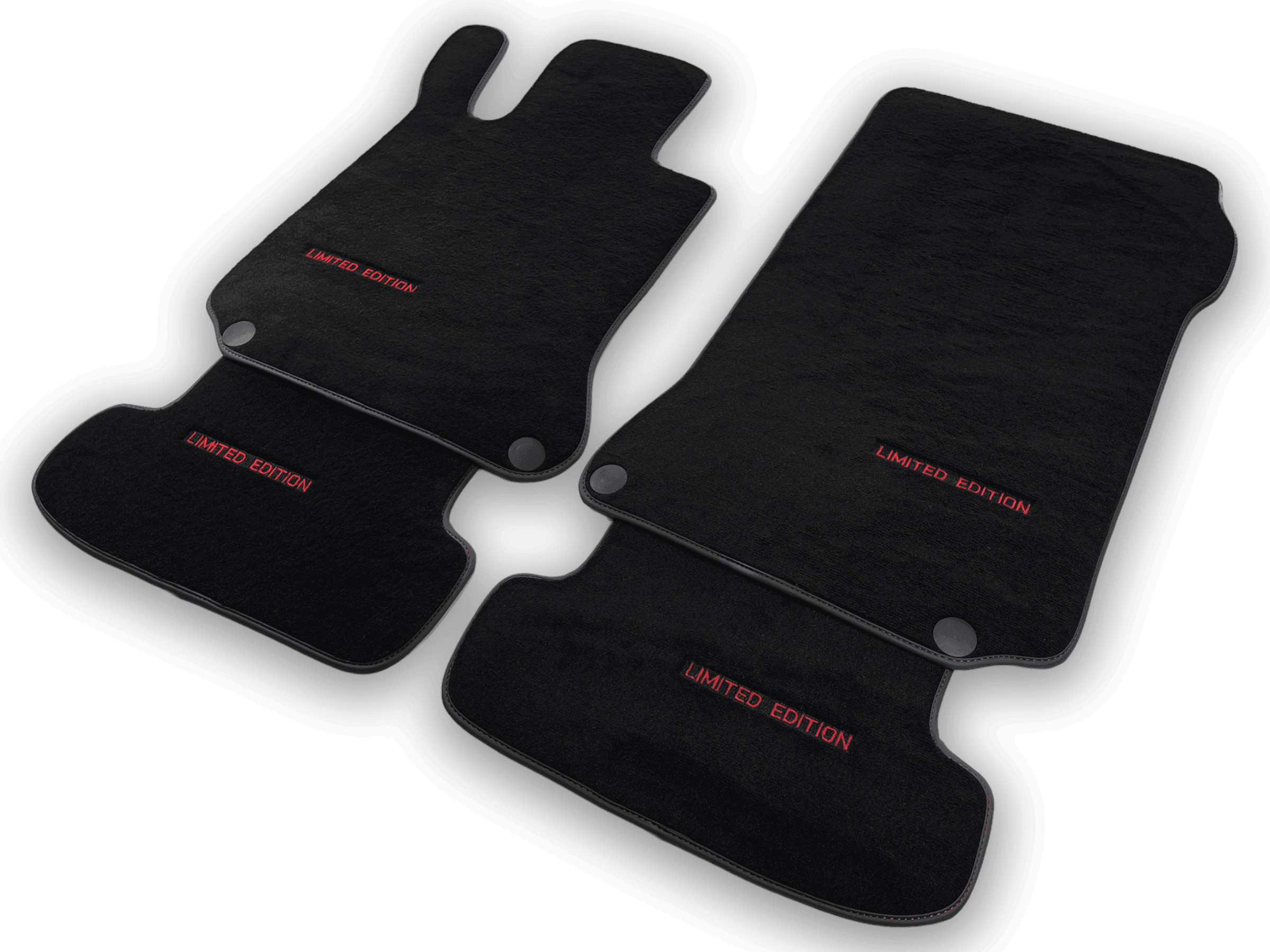 Black Floor Mats For Mercedes Benz C-Class C205 Coupe Facelift (2018-2023) | Limited Edition - AutoWin