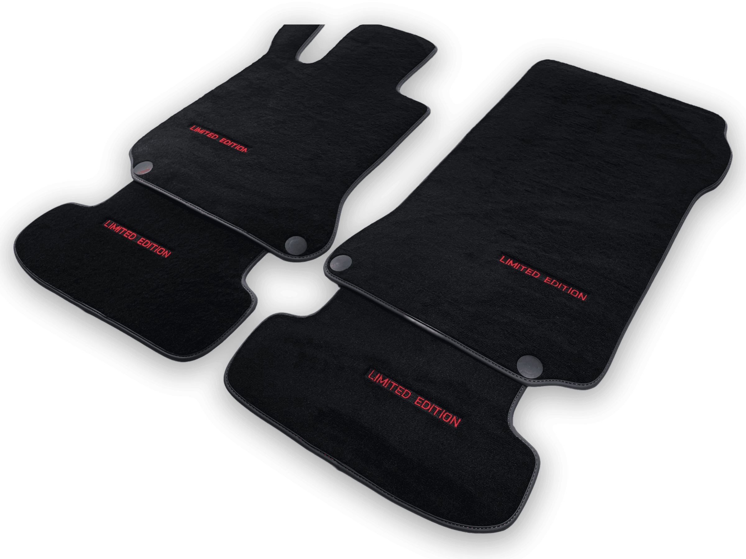 Black Floor Mats For Mercedes Benz C-Class C205 Coupe Facelift (2018-2023) | Limited Edition - AutoWin